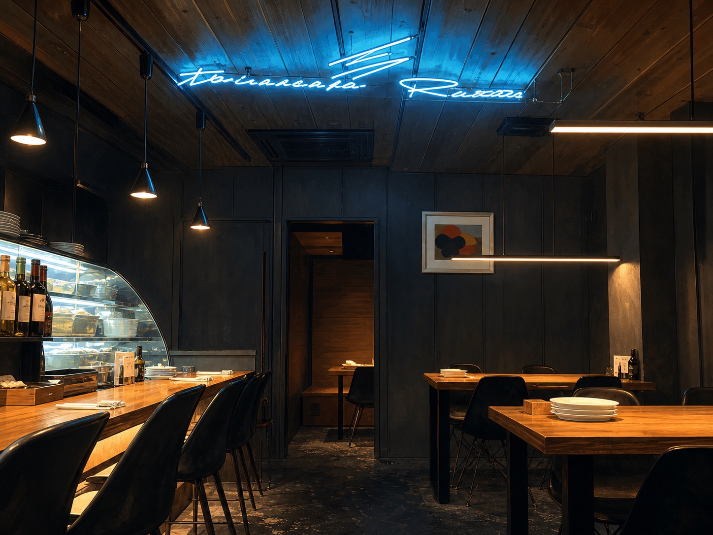 Italian Cafe Ramoの店内イメージイラスト